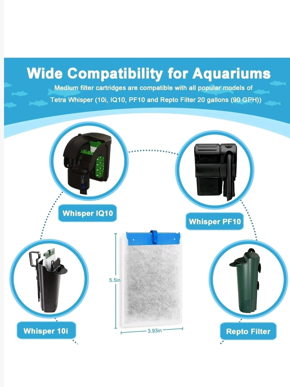13 Pcs Replacement Filters For Tetra Whisper Bio Bag And Tetra Fauna (46)